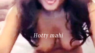 Young College girl show her boobs to her boyfriend on WhatsApp call