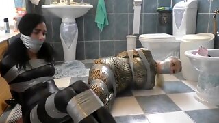 Tape Gagged Catsuit, Duct Tape Bondage