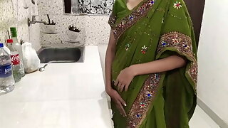 Indian Hot Stepmom has hot sec with stepson in kitchen!father doesn't know with clear Audio Indian Desi stepmom dirty ta