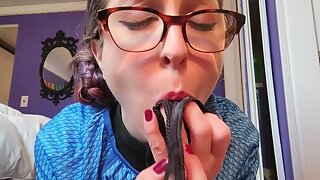 Panty Fetish Solo, Nerd Webcam