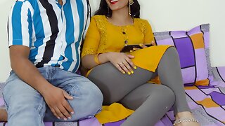 Indian sexy girl Priya seduced step-brother by watching adult film with him