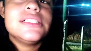 Indian desi teen sucking and fucking in public and outside hard fucking with black cock