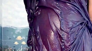 Priya new bathing video in patticoat hot bathing