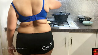 Hira - Hot Milf Sensually Cooks In the Kitchen - Amazing BOOTY and BOOBS