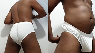 Indian Gay Daddy Cumshot & Hot Underwear 