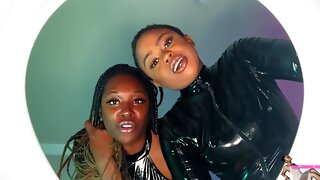 Ebony Latex Lesbian