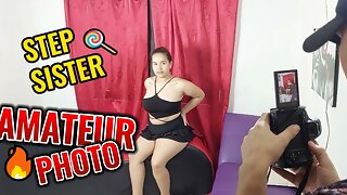 TEENAGE STEPSISTER GETS A PHOTO SHOOT FROM HER PERVERTED STEPBROTHER 