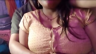 Hot desi sexy big boobs wife and village boyfriend romance in the secret room.