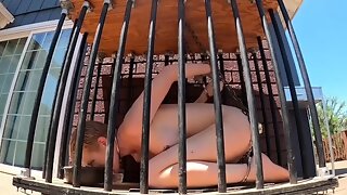 Caged, Cage Bdsm, Cage Bondage, Outdoor Bondage