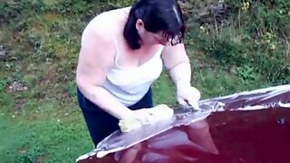 Flashing Neighbor, Fat Mature Neighbor