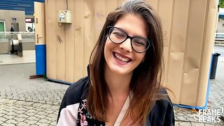 Cock And Gets, Sara Bell, Backseat Fuck, Big Ass Glasses, Public, Glasses, Shaving, Standing