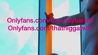 Ebony Shemale Fucks Guy