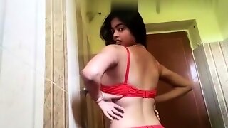 Desi college girl with dark nipples flashing