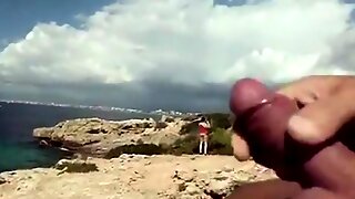 Strand Voyeur Masturbation, Dickflash