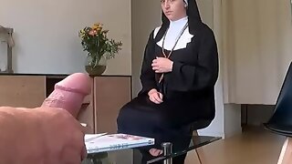 Nun Masturbating