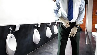 Risky Gay Solo Masturbation