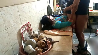 Indian stepsister has hard sex in kitchen, bhai ne behan ko kitchen me jabardasti choda, Clear hindi audio