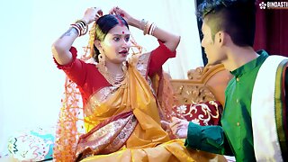 Desi Nai Nawali Dulhan Ke Tewar aur Bakchod Pati Ajab Ka hain Yeh Chudai Full Moie