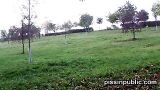 Teen Pissing Outdoor