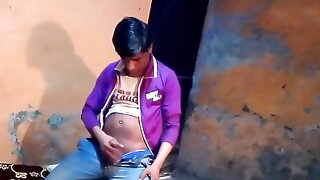 Indian boy alone at home getting full naked