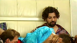 Hairy Mature Two Cocks