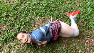 Bdsm Bondage Outdoor, Abgebunden