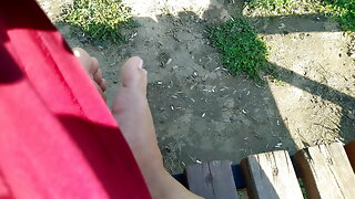 Footjob In Park