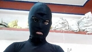 Home Sex girls dress hood Mask with cum shot desi style 