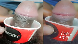 Fun in pussy fucking with fast time tea cup