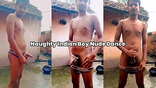 Indian bottom gay showing his big ass and masturbating his cock