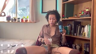 Ebony Shemales Masturbation Cumshot