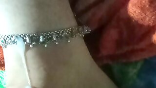 Spunk in the night on the sexy feet  food