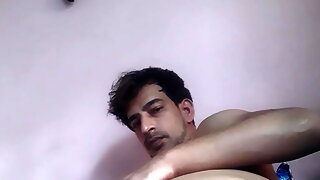 Indian boy masturbating hard