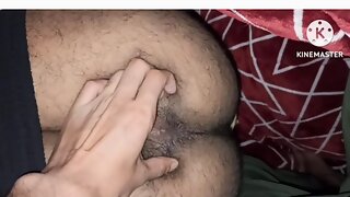 My straight desi sexy freind big Hairy ass first time i open his pant