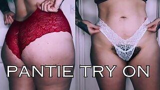 Hairy Lingerie Try On
