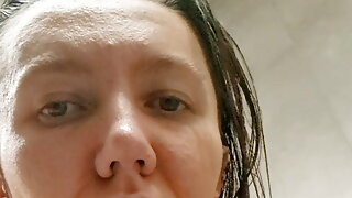 Showing My Puffy Tits, Long Puffy Nipples, Hairy Pussy Solo