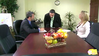 Lesbian Office, Blonde Secretary In Office, Kinky Lesbians