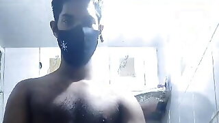 Nude Young Boy In Toilet Showing His Muscles & Penis