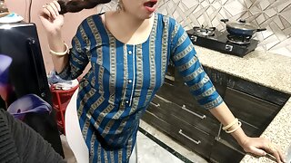Stepmom seduces her stepson for the hardcore fucking in the hot kitchen in hindi 