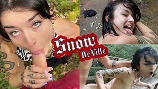 Alt Girl Pov, Goth Public, Tongue Piercings Blowjob, Snow Deville