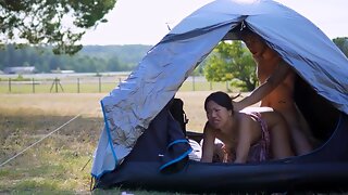 Wife Camping, Amateur Tent, Creampie