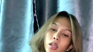 Asian Shemale Solo Cum