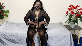 Beautiful Boobs Indian Woman Masturbating with Huge Dildo