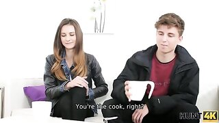 Ados, Couple, Femme, Tcheque, Ramasser, Cocu