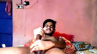 Bihari boy masterbating and oil massage