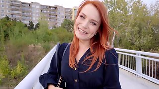 Clemence Audiard, Redhead Outdoor, Russian, Clothed