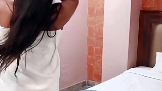 Sexy Indian Girl Anshika bathing alone in the bathroom