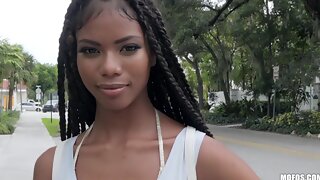 Public Tits, Pick Up Outdoor, Ebony, Amateur, Natural