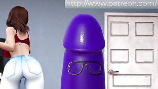 Consolador Enorme, Inserción, 3D