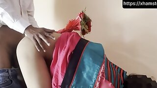 Almost got caught by her husband desi bengali village bhabi fucked doggy style and creampied with horny audio